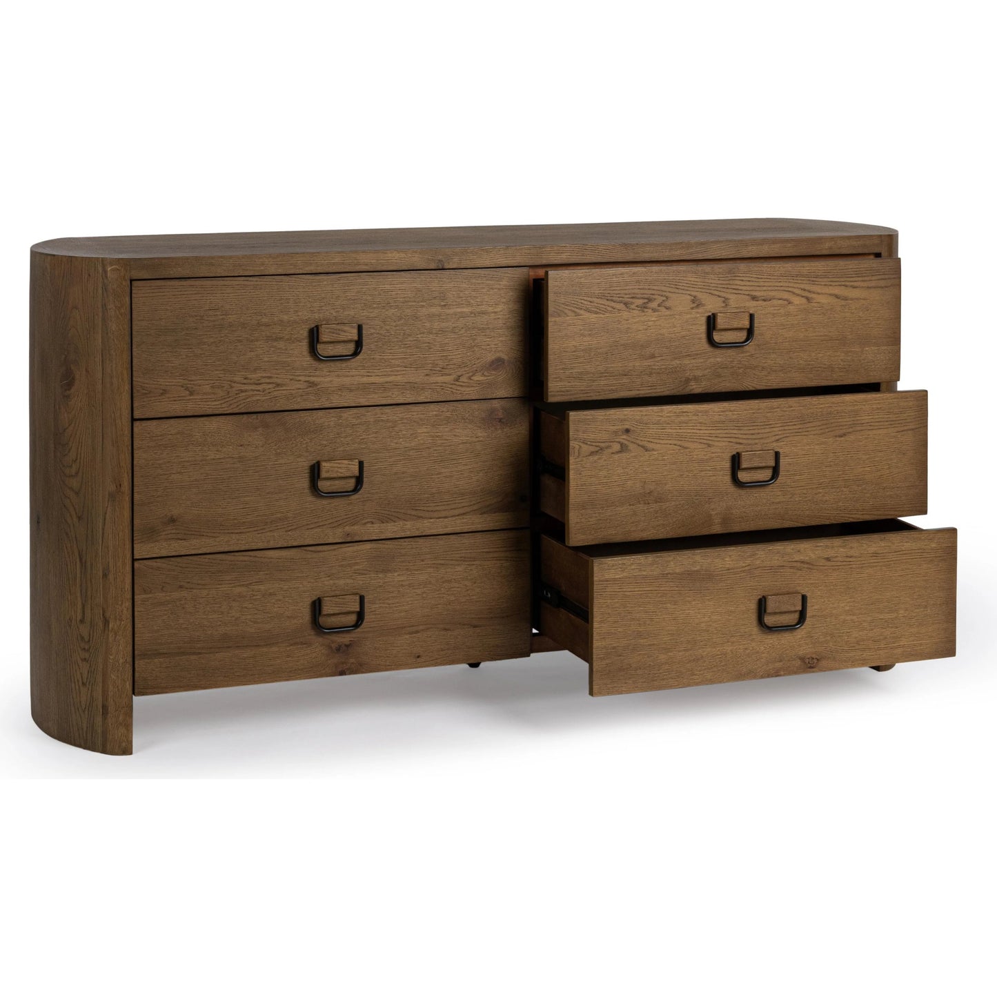 003 SI-2533246 | Additional Silo | Kyrie 6-Drawer Dresser by Classic Home in tawny brown. Made from oak veneer in a unique style.