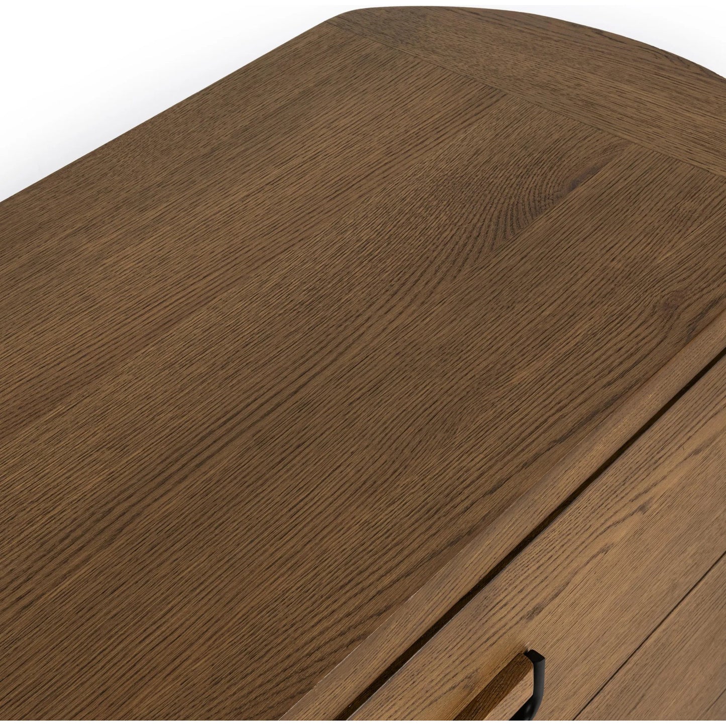 005 SI-2533246 | Closeup | Kyrie 6-Drawer Dresser by Classic Home in tawny brown. Made from oak veneer in a unique style.