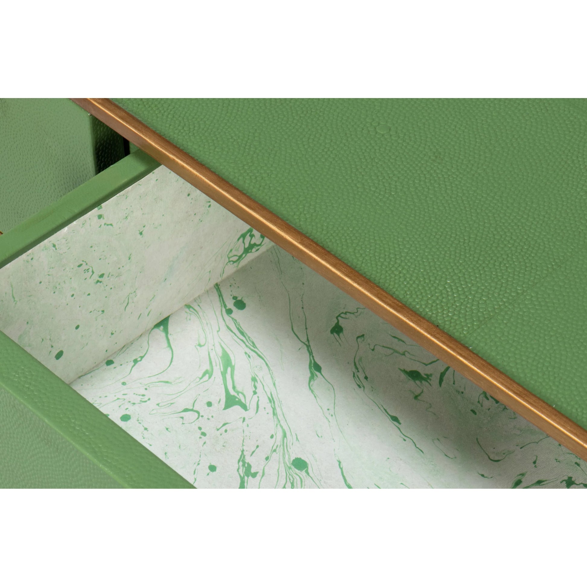 Gideon Shagreen Console by Sarreid Ltd.. Made from wood, leather in a unique style.