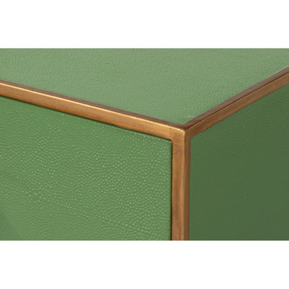 Gideon Shagreen Console by Sarreid Ltd.. Made from wood, leather in a unique style.