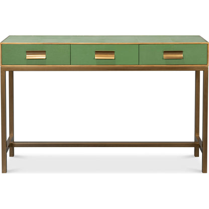 Gideon Shagreen Console by Sarreid Ltd.. Made from wood, leather in a unique style.