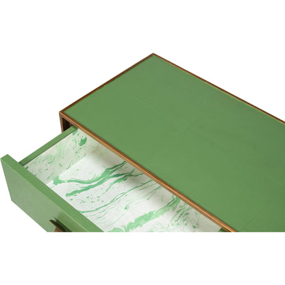 Gideon Shagreen Console by Sarreid Ltd.. Made from wood, leather in a unique style.