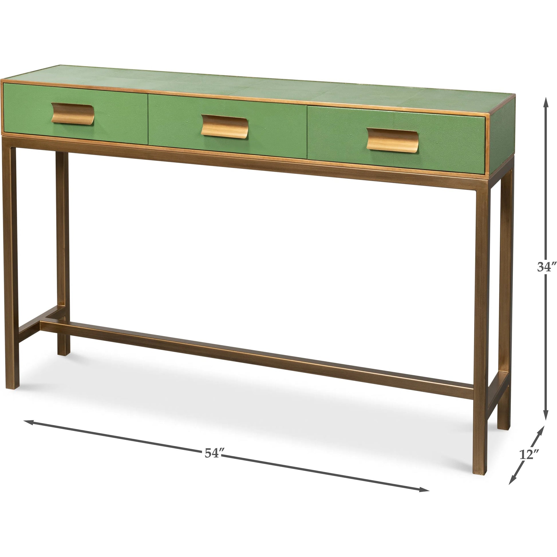 Gideon Shagreen Console by Sarreid Ltd.. Made from wood, leather in a unique style.