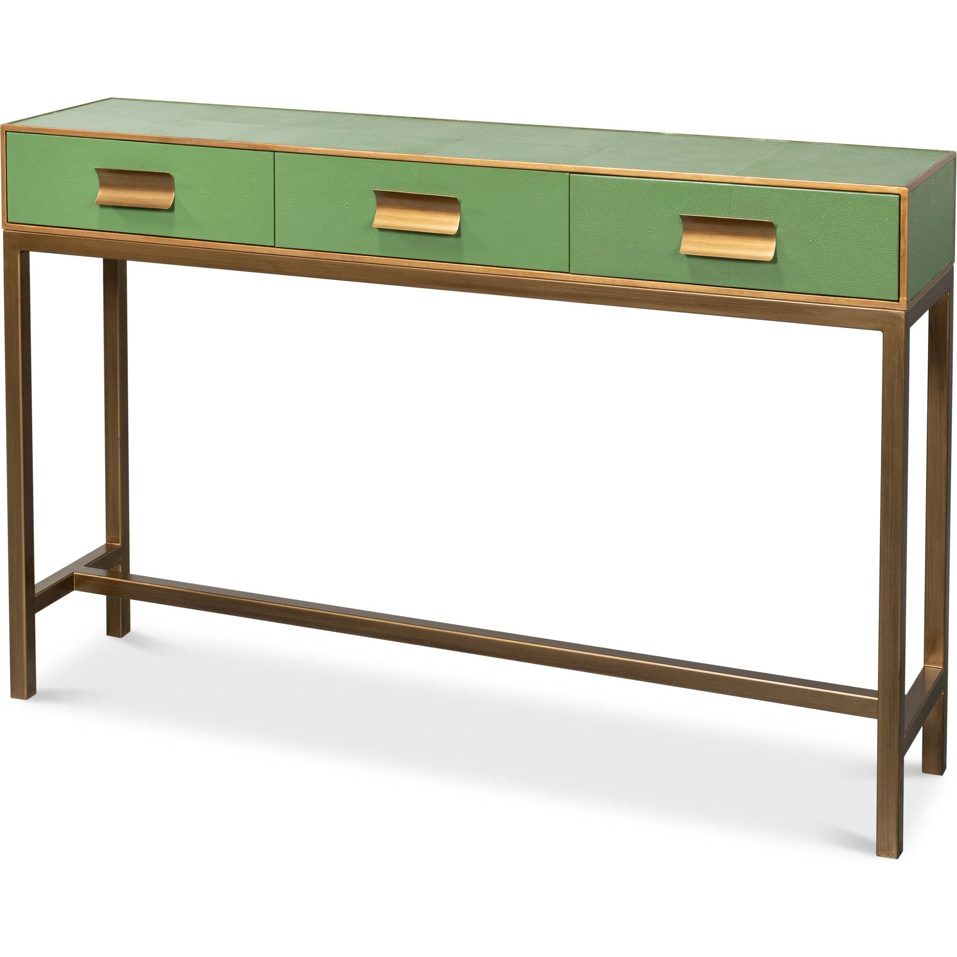 Gideon Shagreen Console by Sarreid Ltd.. Made from wood, leather in a unique style.