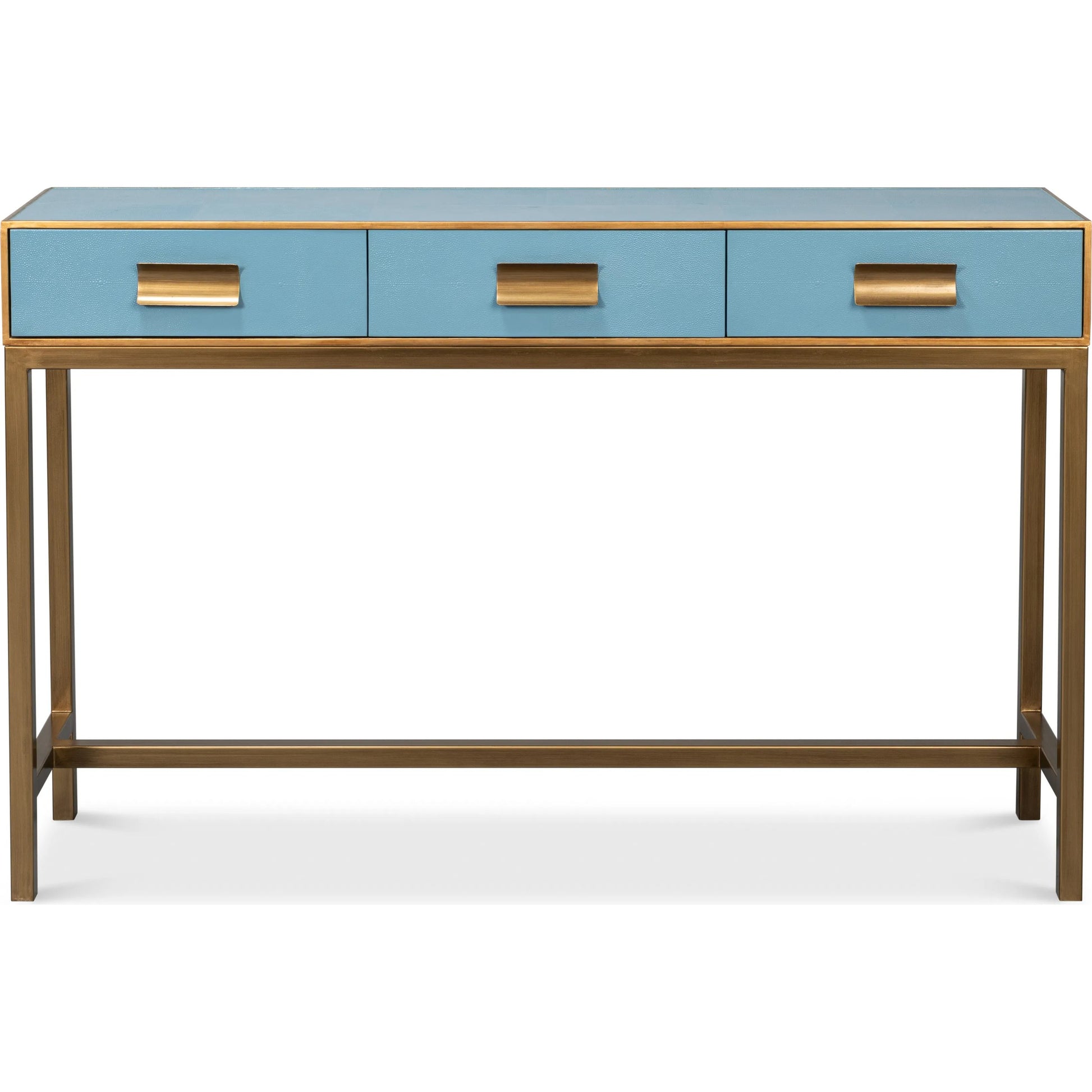 Gideon Shagreen Console by Sarreid Ltd.. Made from wood, leather in a unique style.