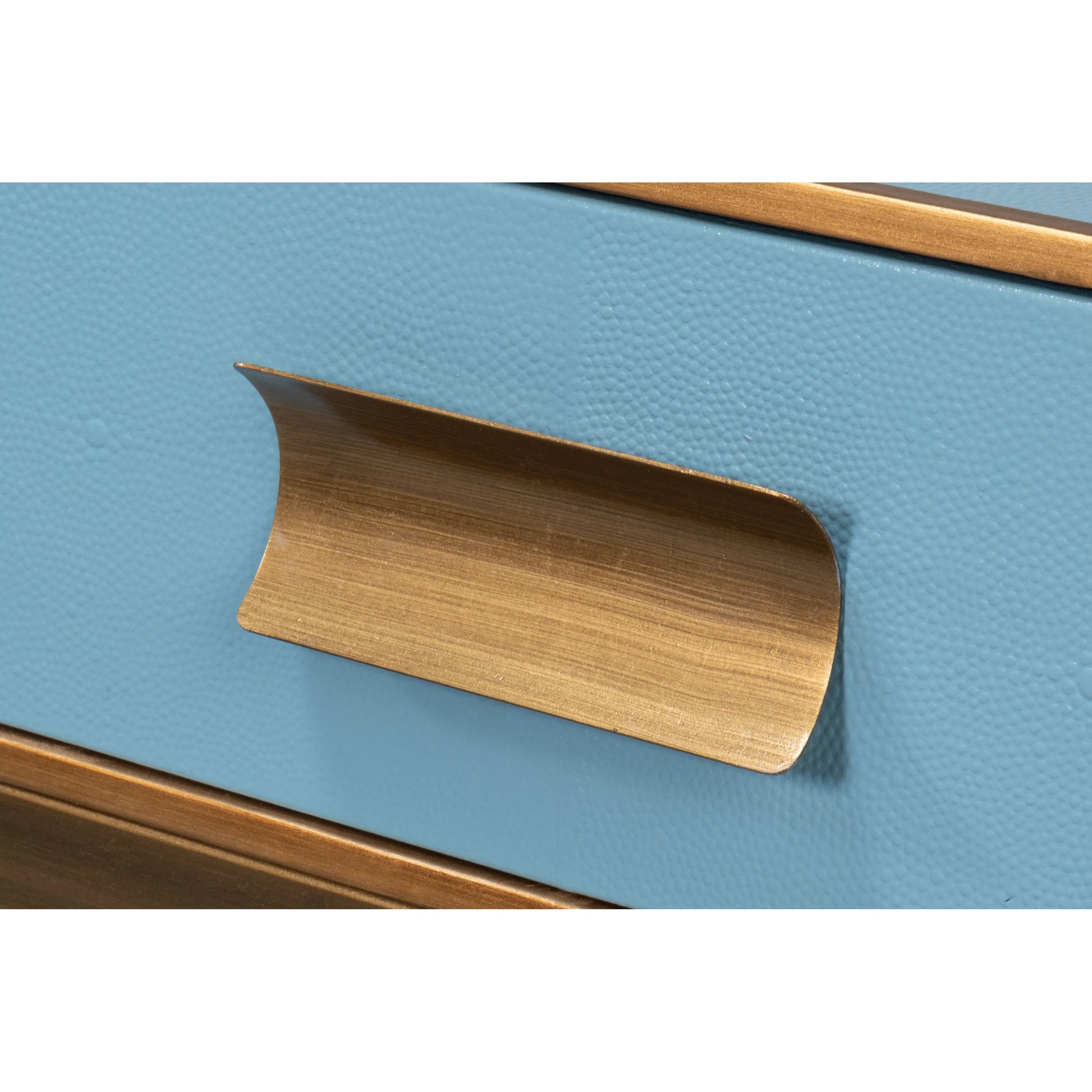 Gideon Shagreen Console by Sarreid Ltd.. Made from wood, leather in a unique style.