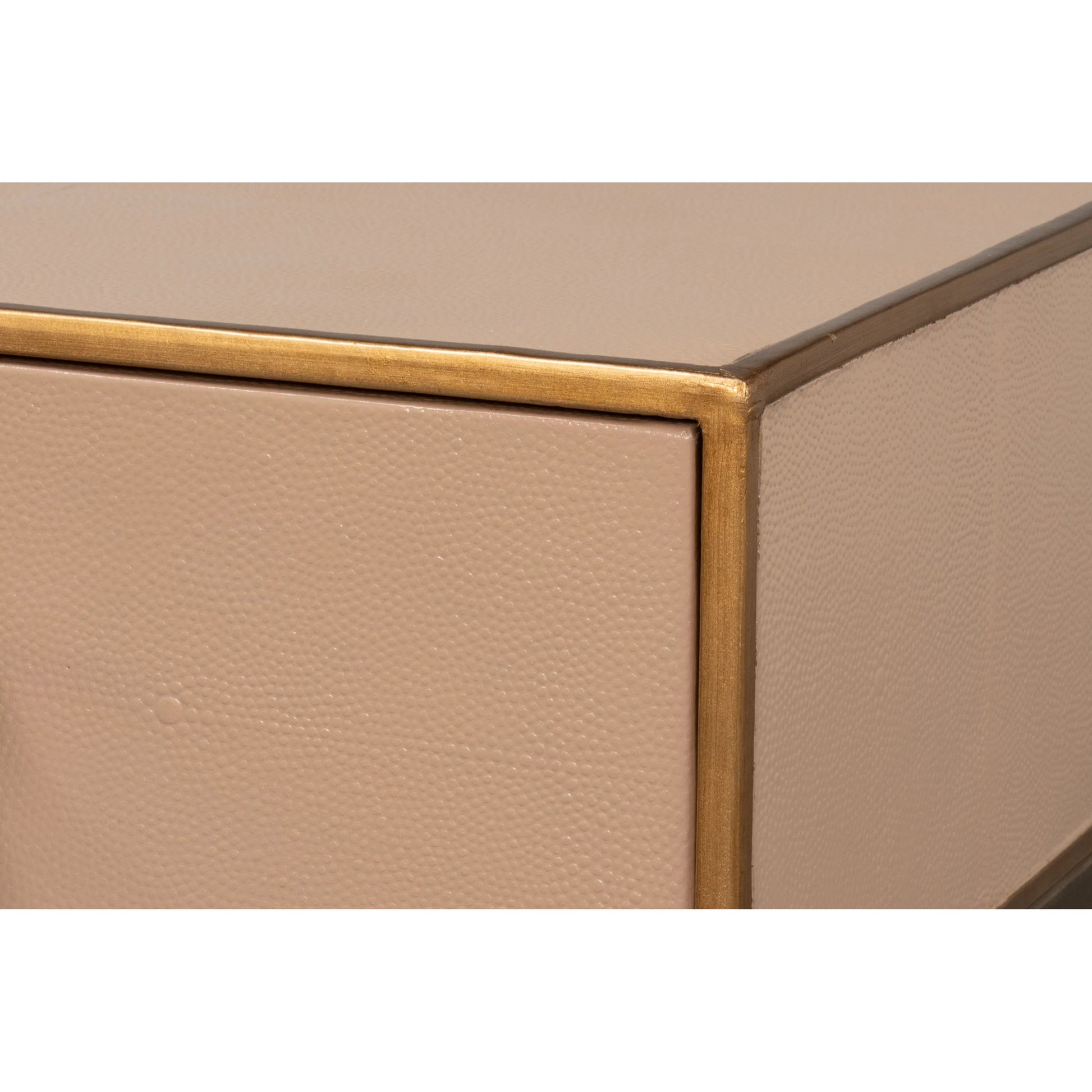 Gideon Shagreen Console by Sarreid Ltd.. Made from wood, leather in a unique style.