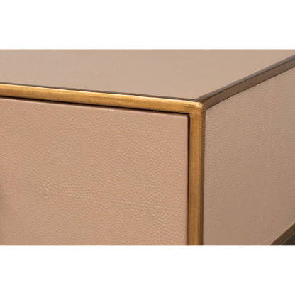 Gideon Shagreen Console by Sarreid Ltd.. Made from wood, leather in a unique style.