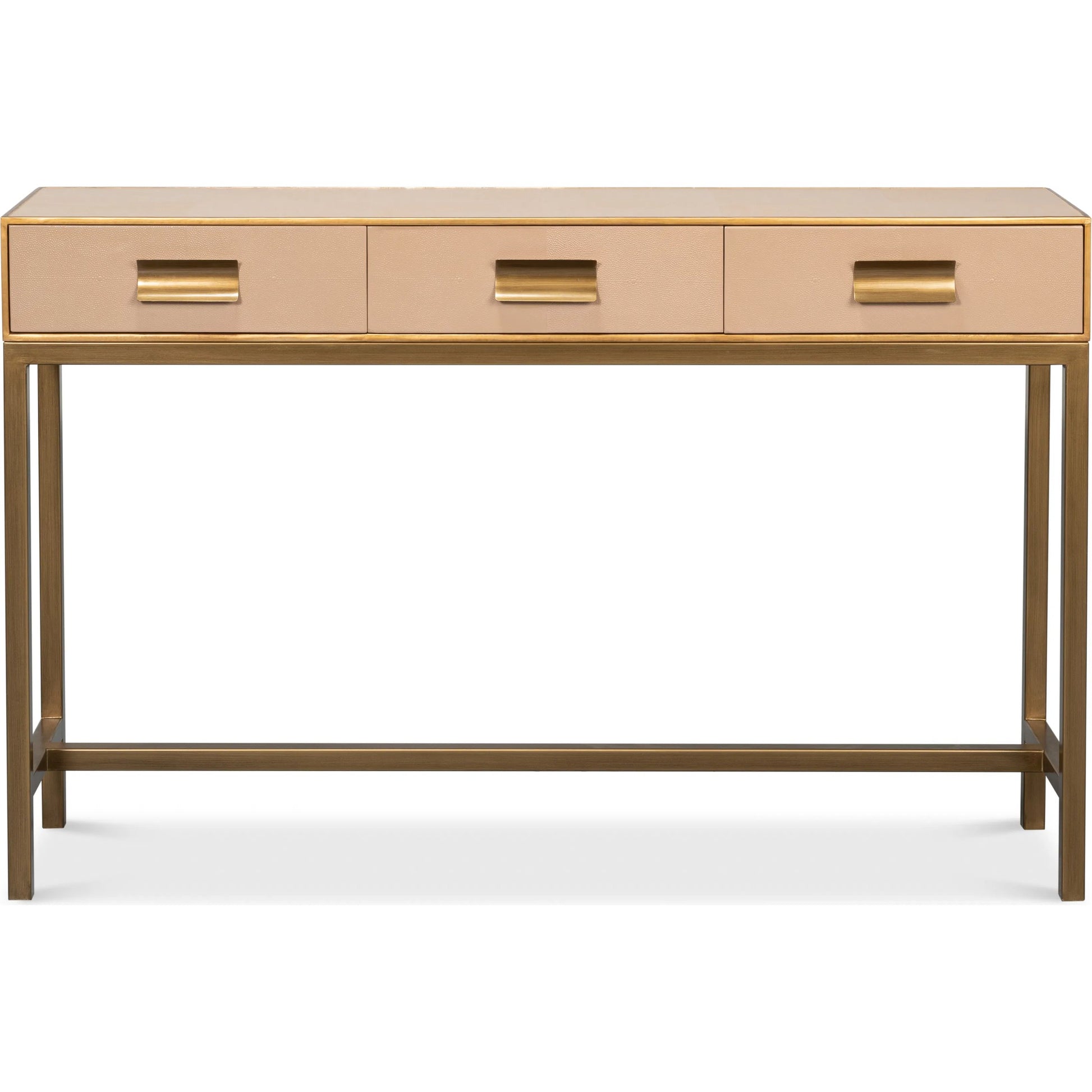 Gideon Shagreen Console by Sarreid Ltd.. Made from wood, leather in a unique style.
