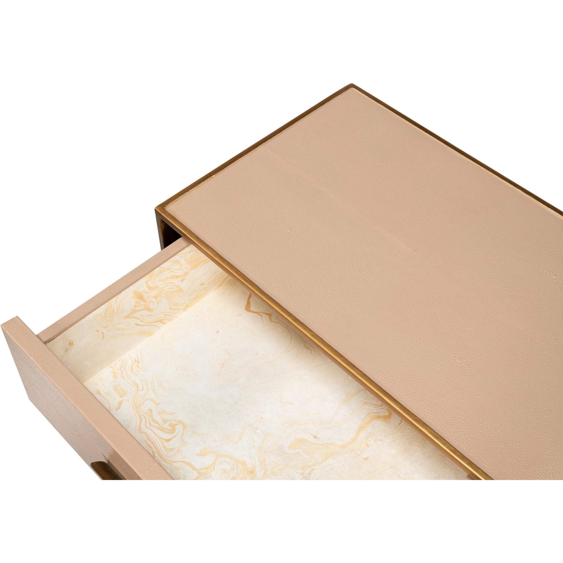Gideon Shagreen Console by Sarreid Ltd.. Made from wood, leather in a unique style.
