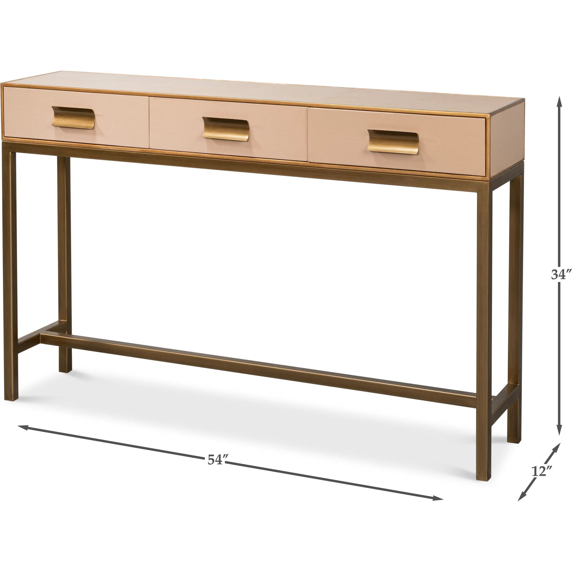 Gideon Shagreen Console by Sarreid Ltd.. Made from wood, leather in a unique style.