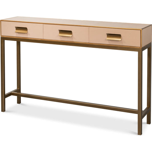 Gideon Shagreen Console by Sarreid Ltd.. Made from wood, leather in a unique style.