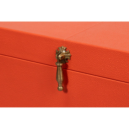 Cosmos Nesting Boxes by Sarreid Ltd.. Made from shagreen leather, wood, brass in a transitional style.