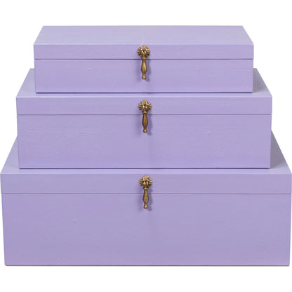Cosmos Nesting Boxes by Sarreid Ltd.. Made from shagreen leather, wood, brass in a transitional style.