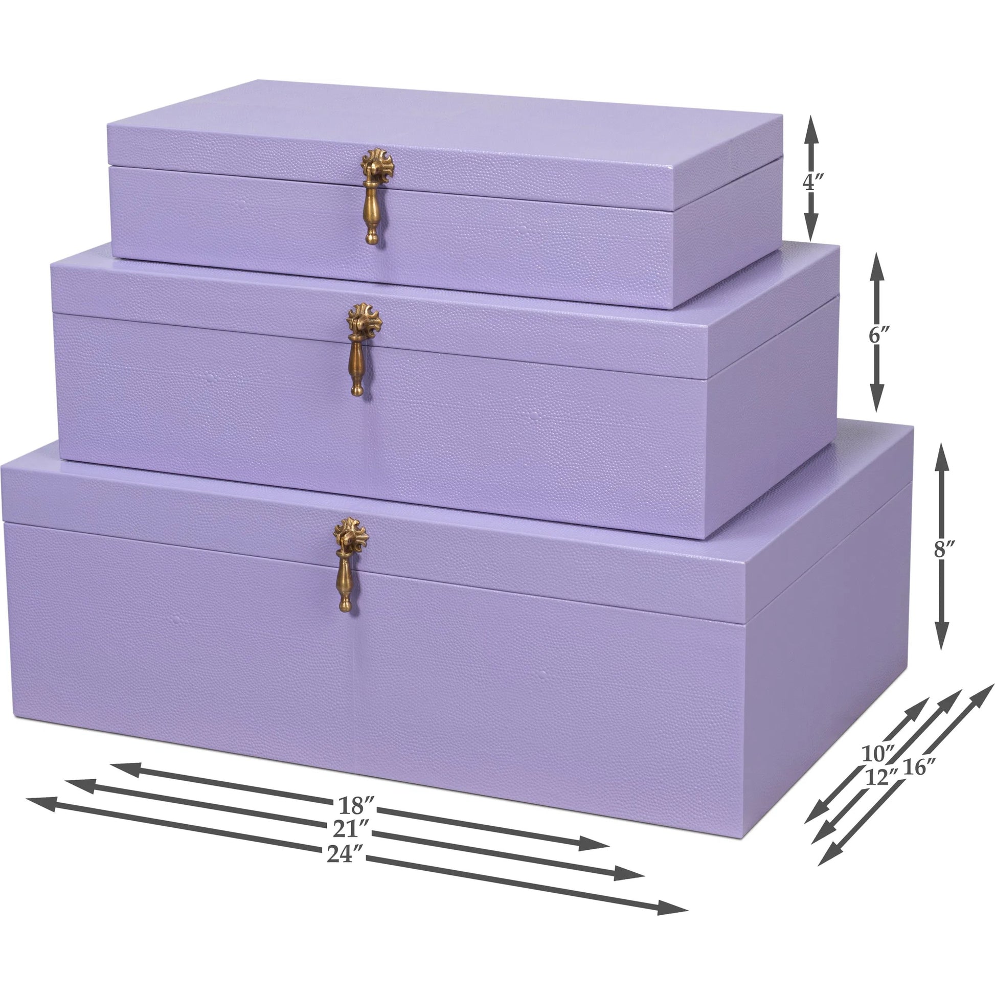 Cosmos Nesting Boxes by Sarreid Ltd.. Made from shagreen leather, wood, brass in a transitional style.