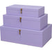Cosmos Nesting Boxes by Sarreid Ltd.. Made from shagreen leather, wood, brass in a transitional style.