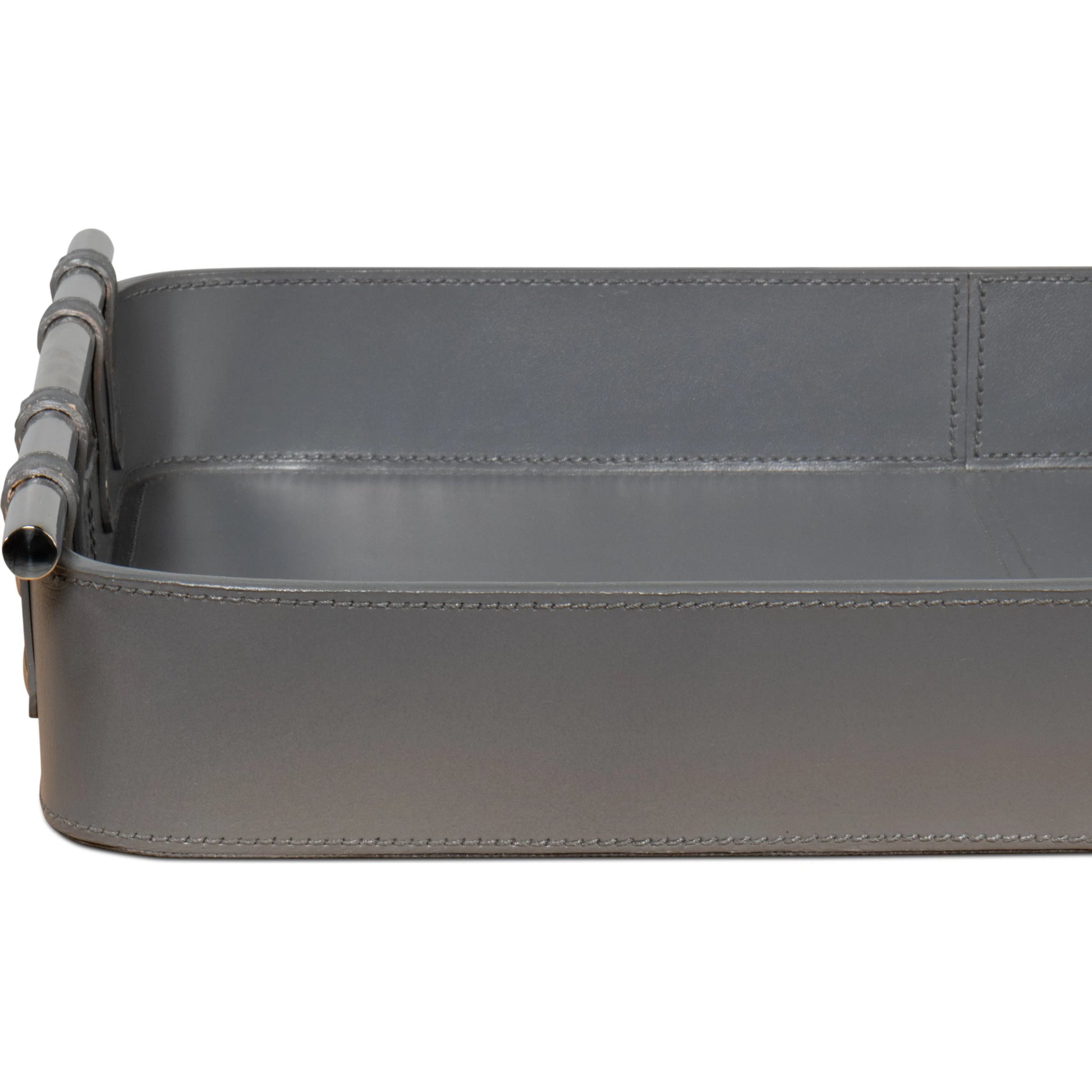 Safari Leather Tray by Sarreid Ltd.. Made from leather, wood, steel in a modern style.