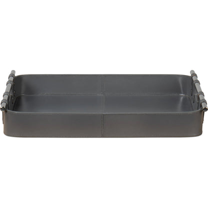 Safari Leather Tray by Sarreid Ltd.. Made from leather, wood, steel in a modern style.