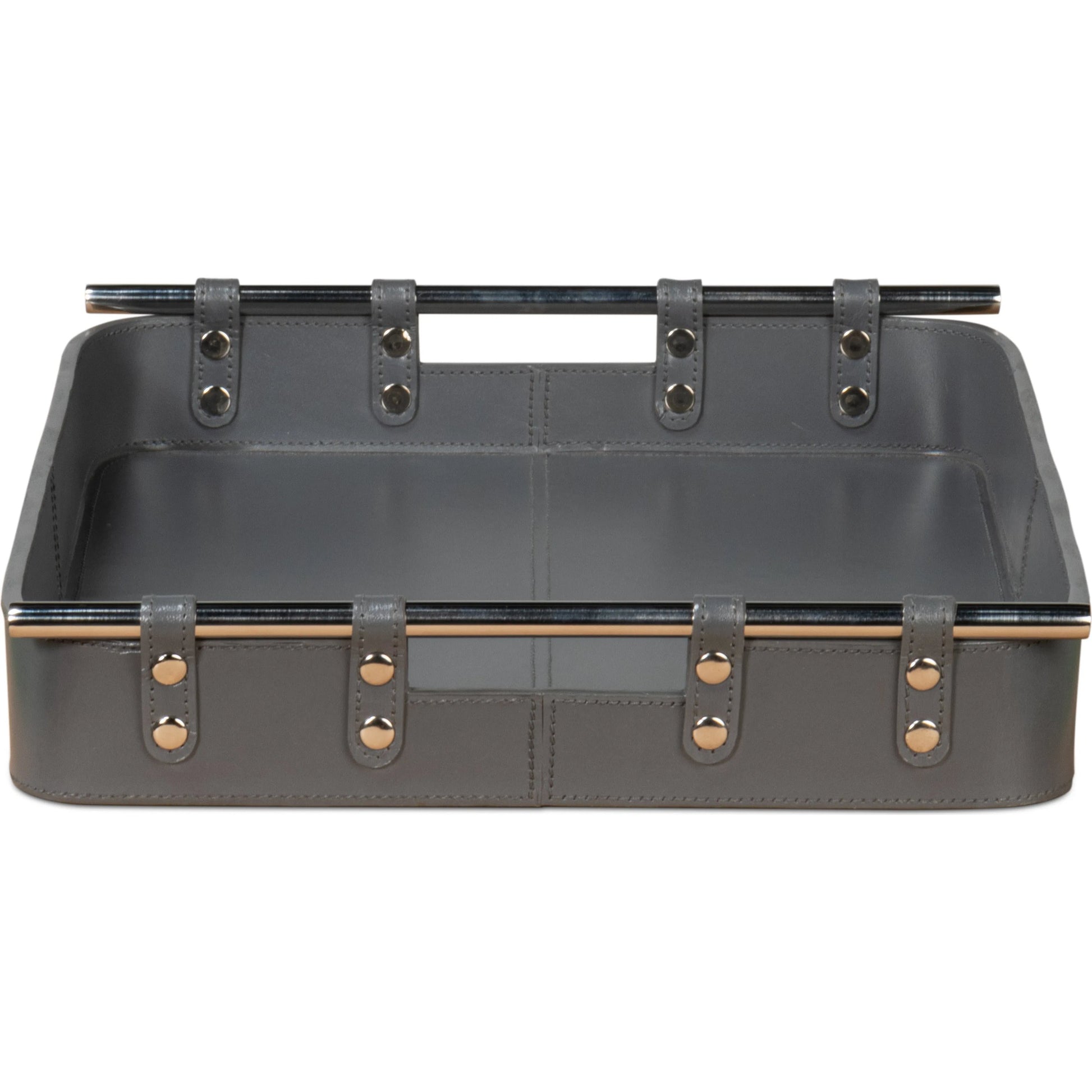 Safari Leather Tray by Sarreid Ltd.. Made from leather, wood, steel in a modern style.