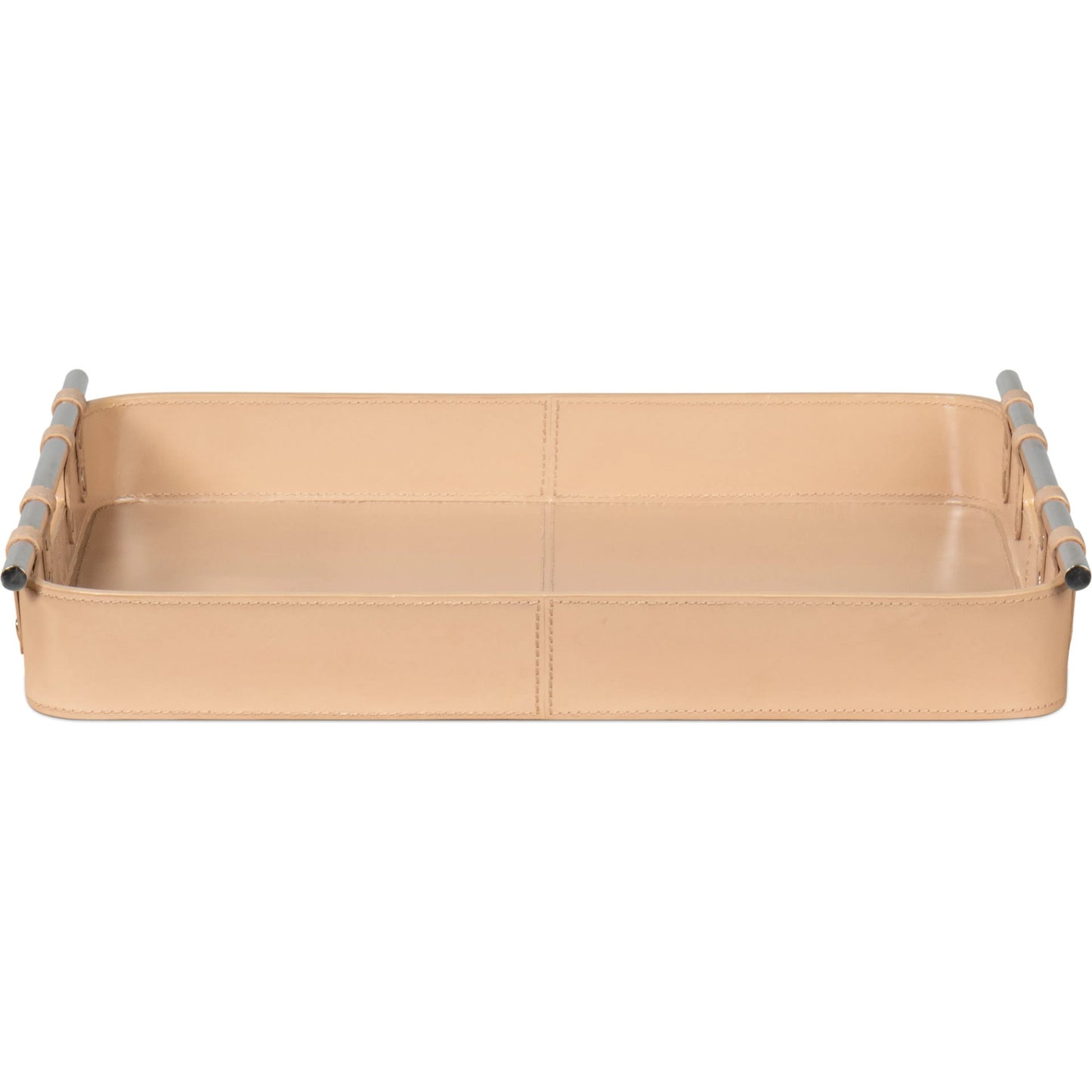 016 SI-2238575 | Additional Silo | Safari Leather Tray by Sarreid Ltd.. Made from leather, wood, steel in a modern style.