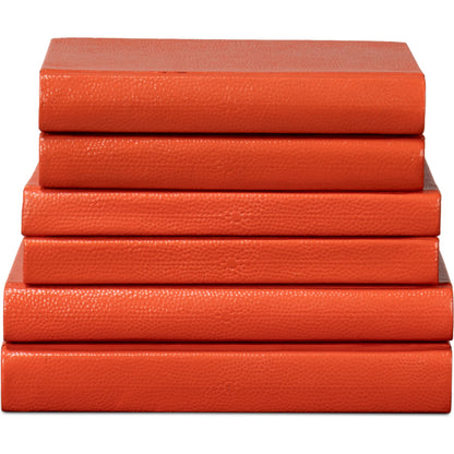 Shagreen Books by Sarreid Ltd.. Made from shagreen leather, paper in a eclectic & global style.