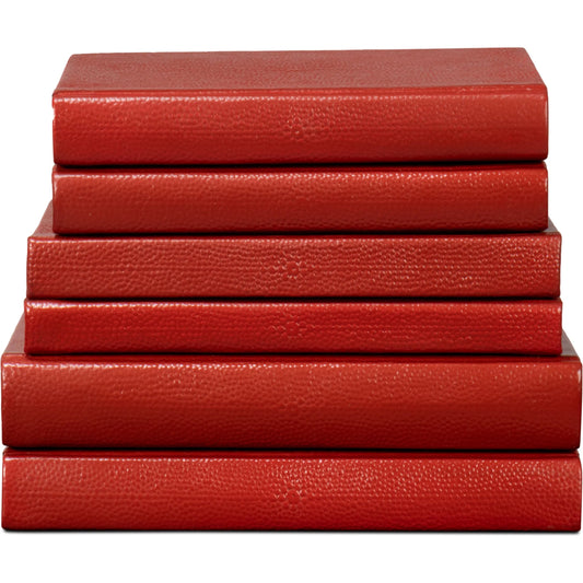 Shagreen Books by Sarreid Ltd.. Made from shagreen leather, paper in a eclectic & global style.