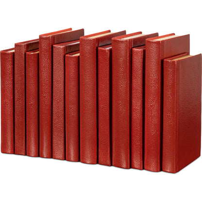 Shagreen Books by Sarreid Ltd.. Made from shagreen leather, paper in a eclectic & global style.