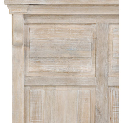 Adelaide Eastern Mango Wood Bed by Classic Home in white wash. Made from mango wood in a transitional style.
