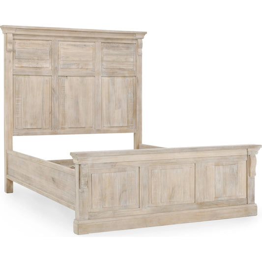 Adelaide Eastern Mango Wood Bed by Classic Home in white wash. Made from mango wood in a unique style.