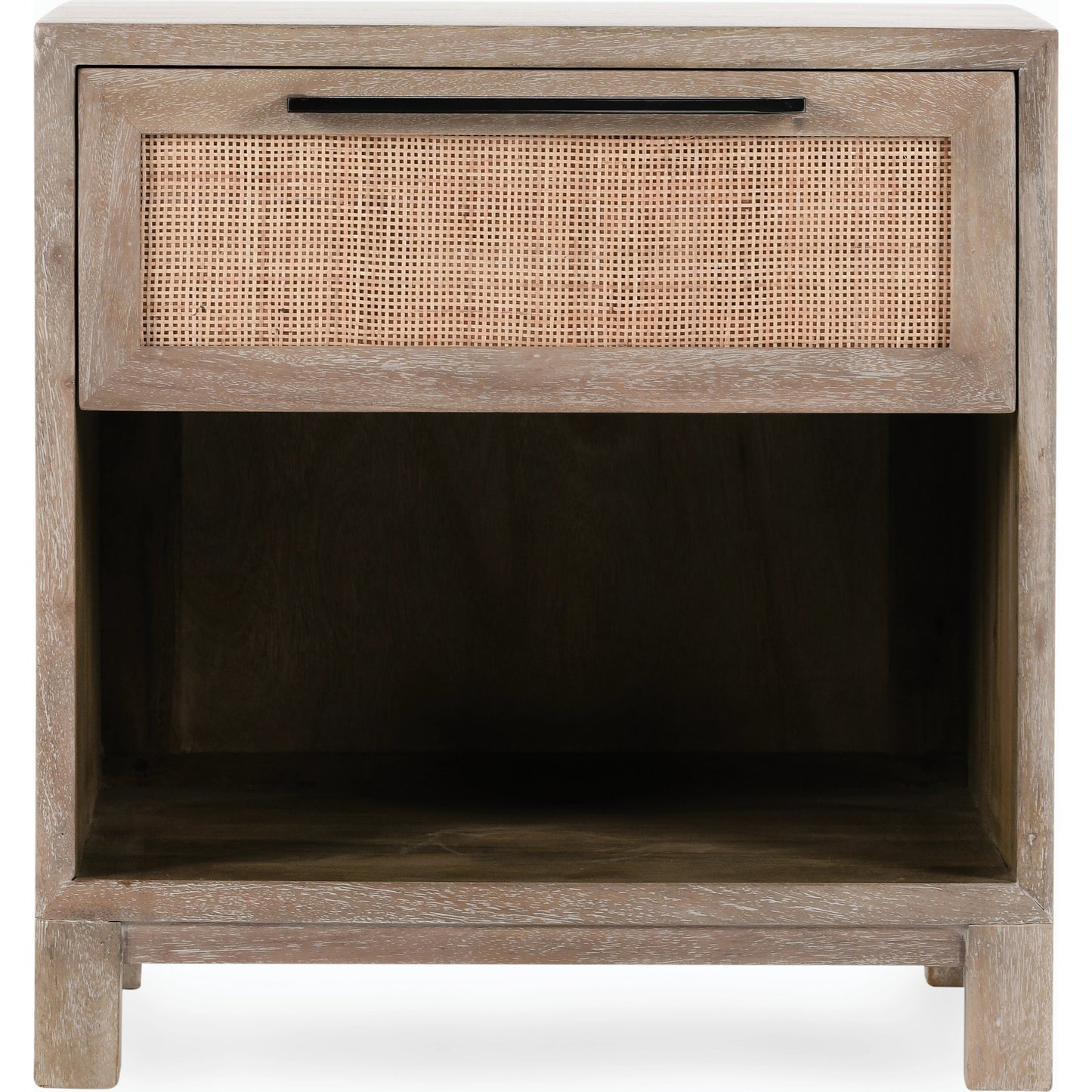 002 SI-2162650 | Additional Silo | Jensen One-Drawer Mango Wood Nightstand by Classic Home in light brown. Made from mango wood, cane in a cottage & farmhouse style.