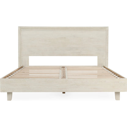 Reece Mango Wood Bed by Classic Home in white. Made from mango wood in a modern style.
