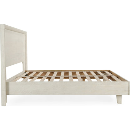 Reece Mango Wood Bed by Classic Home in white. Made from mango wood in a modern style.