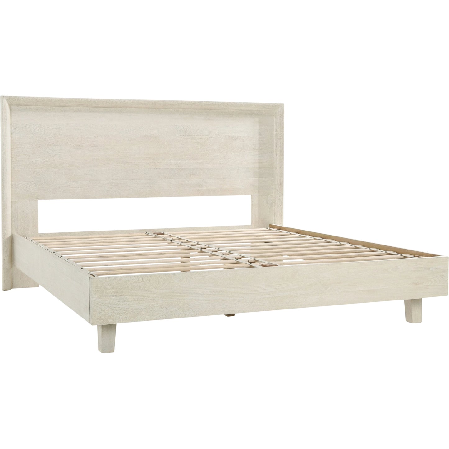 000 SI-2160337 | Primary Silo | Reece Mango Wood Bed by Classic Home in white. Made from mango wood in a modern style.