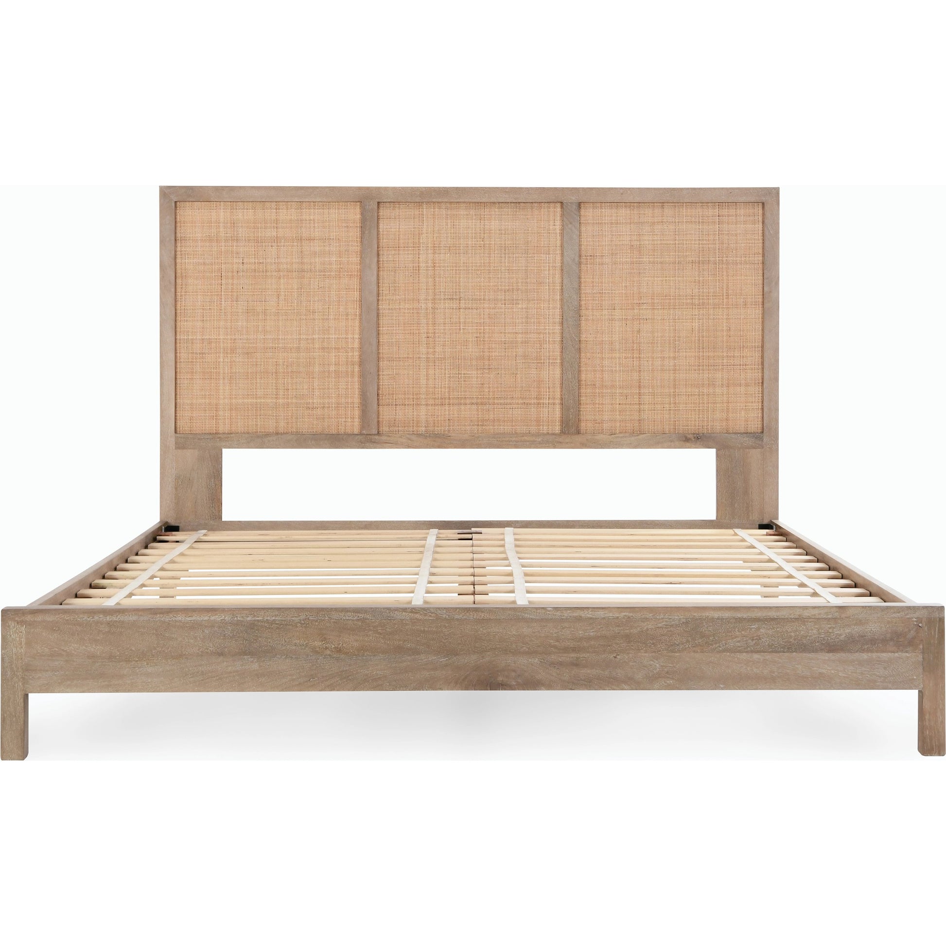 Jensen Mango Wood Bed by Classic Home in taupe. Made from mango wood, cane in a cottage & farmhouse style.