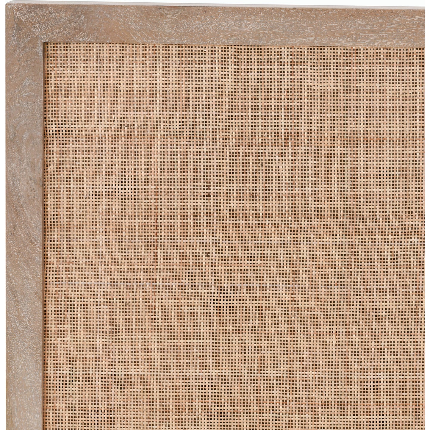 019 SI-2162649 | Closeup | Jensen Mango Wood Bed by Classic Home in taupe. Made from mango wood, cane in a cottage & farmhouse style.