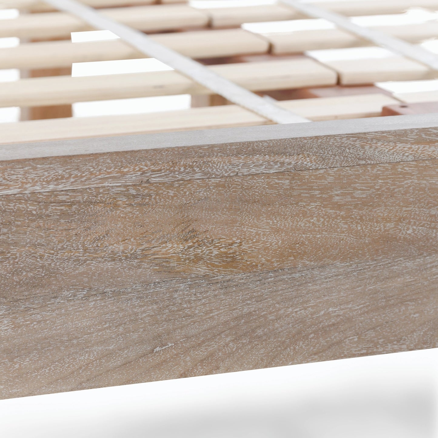 021 SI-2162649 | Closeup | Jensen Mango Wood Bed by Classic Home in taupe. Made from mango wood, cane in a cottage & farmhouse style.