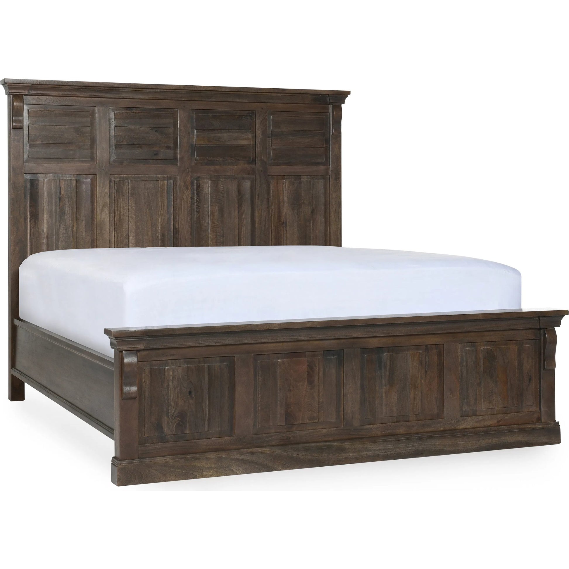 Adelaide Mango Wood Bed by Classic Home in brown. Made from mango wood in a traditional style.