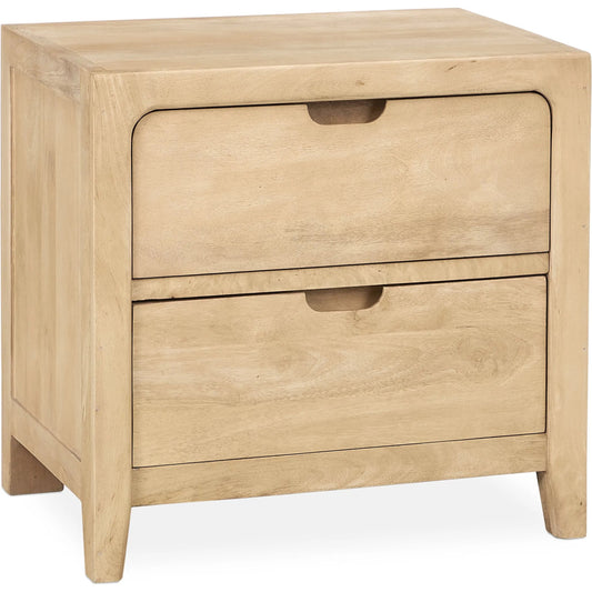 001 SI-2353754 | Primary Silo | Laguna 2-Drawer Mango Wood Nightstand by Classic Home in natural. Made from mango wood in a unique style.