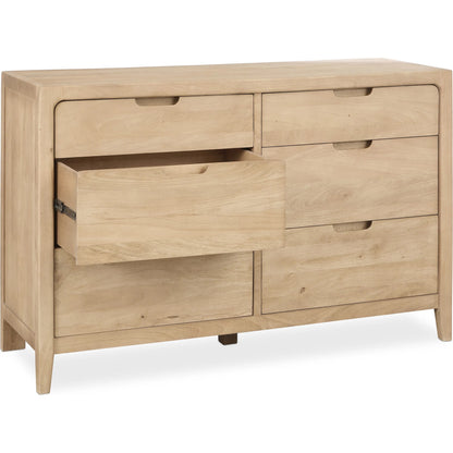 Laguna 6-Drawer Mango Wood Dresser by Classic Home in natural. Made from mango wood in a unique style.