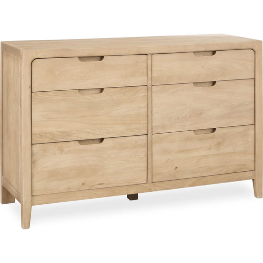 001 SI-2353755 | Primary Silo | Laguna 6-Drawer Mango Wood Dresser by Classic Home in natural. Made from mango wood in a unique style.