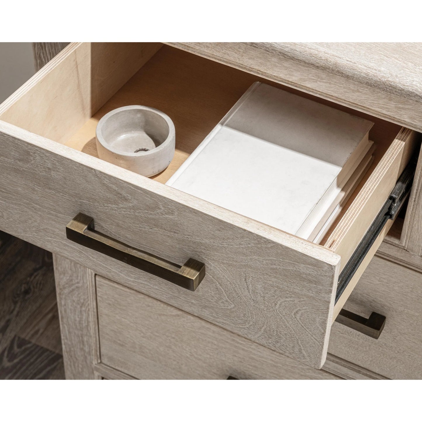 008 SI-2353757 | Closeup | Westmont 9-Drawer Mango Wood Dresser by Classic Home. Made from mango wood in a transitional style.