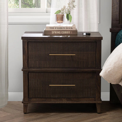 Westlake 2-Drawer Mango Wood Nightstand by Classic Home. Made from mango wood in a traditional style.