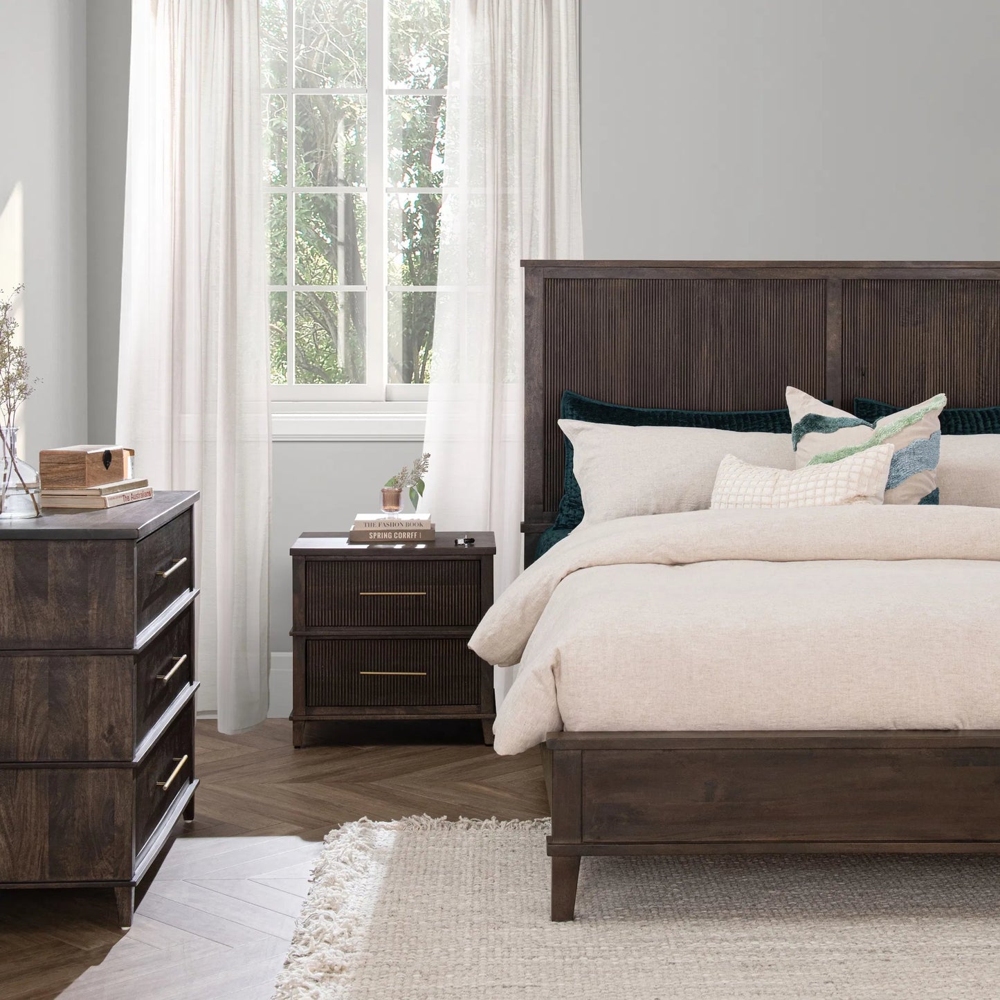 007 SI-2353758 | Lifestyle | Westlake 2-Drawer Mango Wood Nightstand by Classic Home. Made from mango wood in a traditional style.