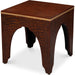 Croco Embossed Leather Stool by Sarreid Ltd.. Made from leather, wood in a unique style.