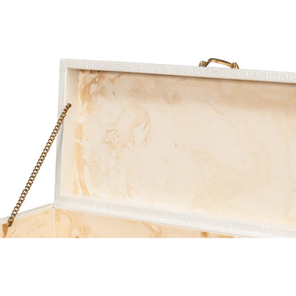 Lyle Leather Box by Sarreid Ltd.. Made from croco embossed leather over wood in a modern style.