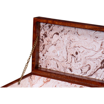 Candece Leather Box by Sarreid Ltd.. Made from croco embossed leather over wood in a unique style.
