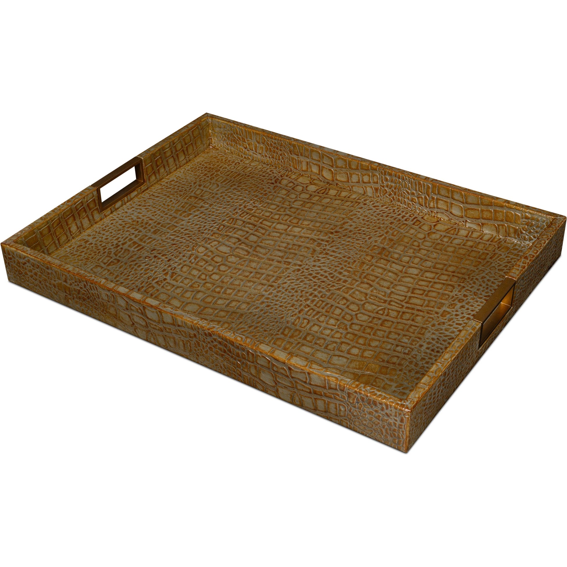 Norton Leather Tray by Sarreid Ltd.. Made from unique in a modern style.