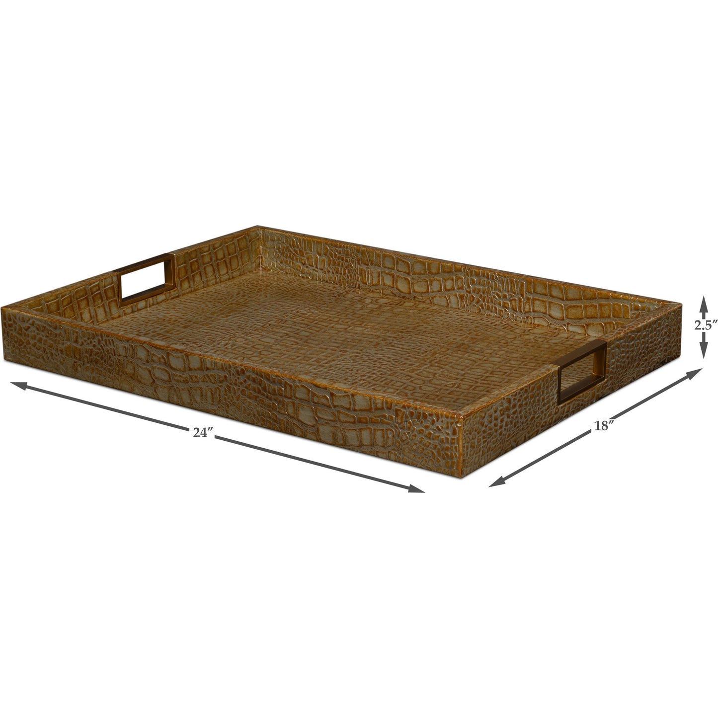 017 SI-2238591 | Additional Silo | Norton Leather Tray by Sarreid Ltd.. Made from unique in a modern style.