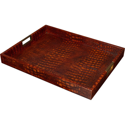 Norton Leather Tray by Sarreid Ltd.. Made from unique in a modern style.