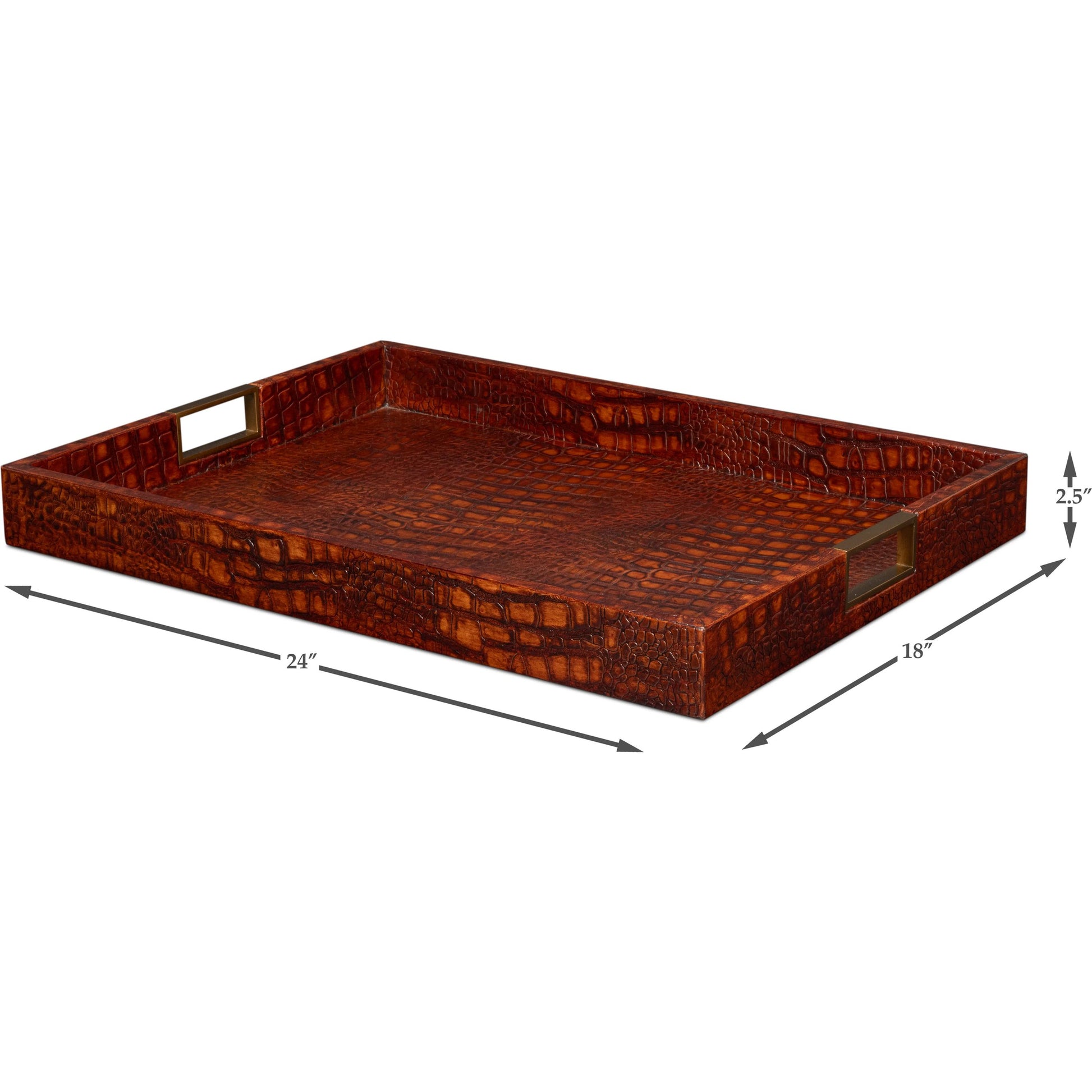 Norton Leather Tray by Sarreid Ltd.. Made from unique in a modern style.